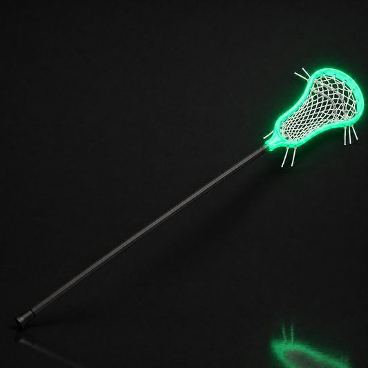 Nightshaft GlowUp lacrosse stick with a green glowing head